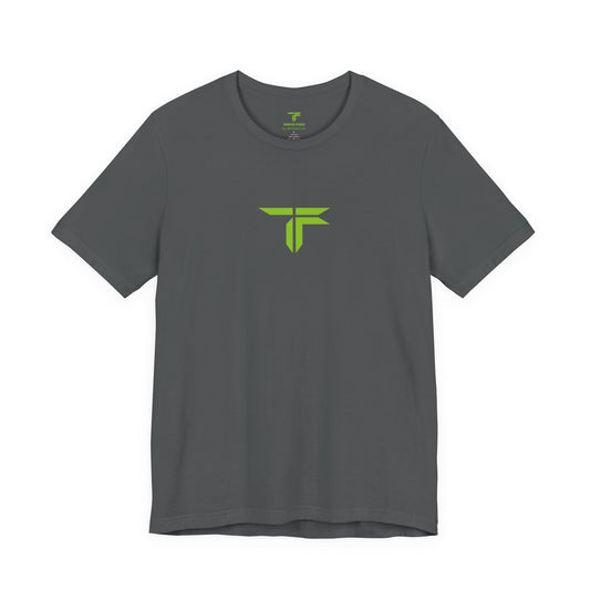Minimal Trooper Green Logo T‑Shirt — Small Chest Emblem Tee