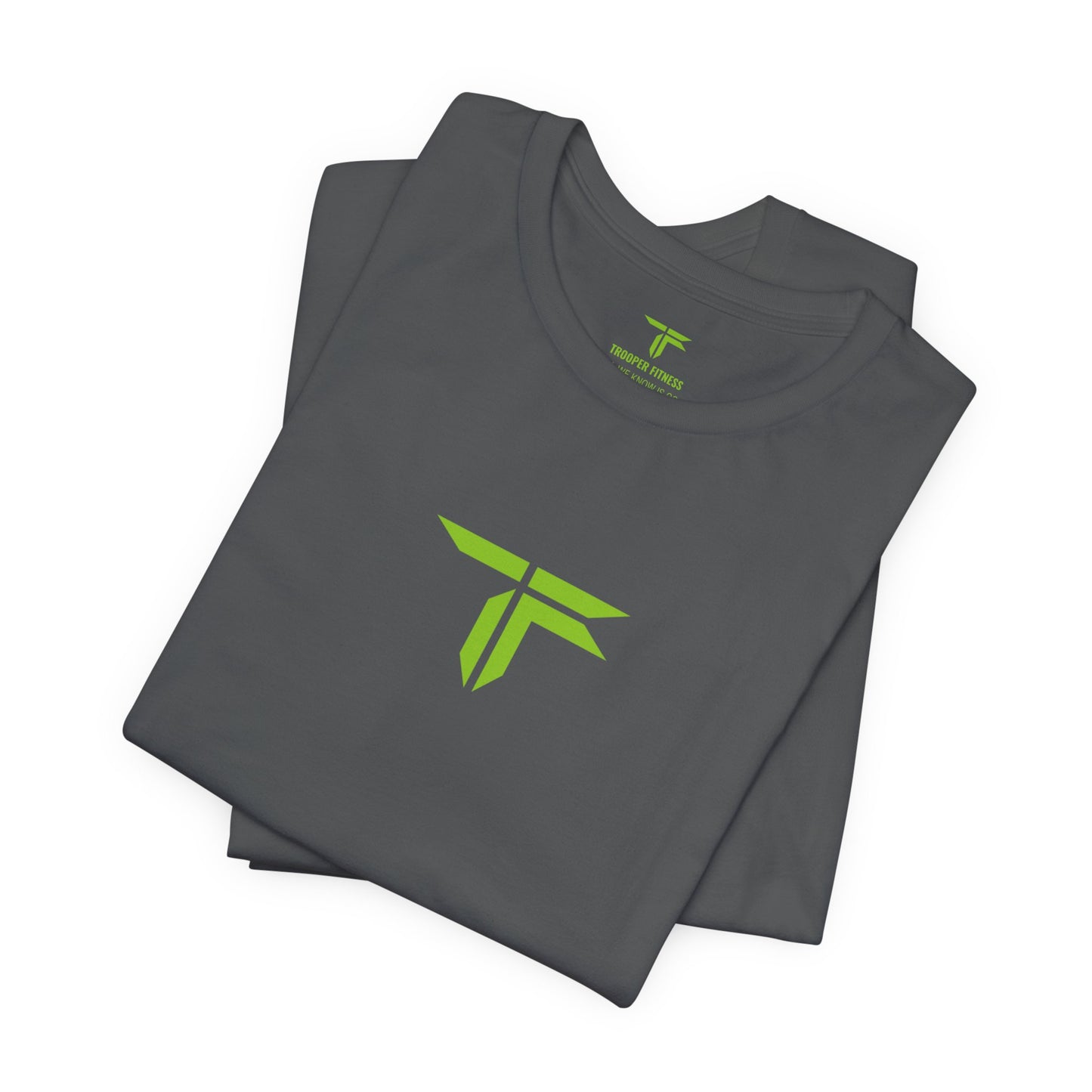Minimal Trooper Green Logo T‑Shirt — Small Chest Emblem Tee