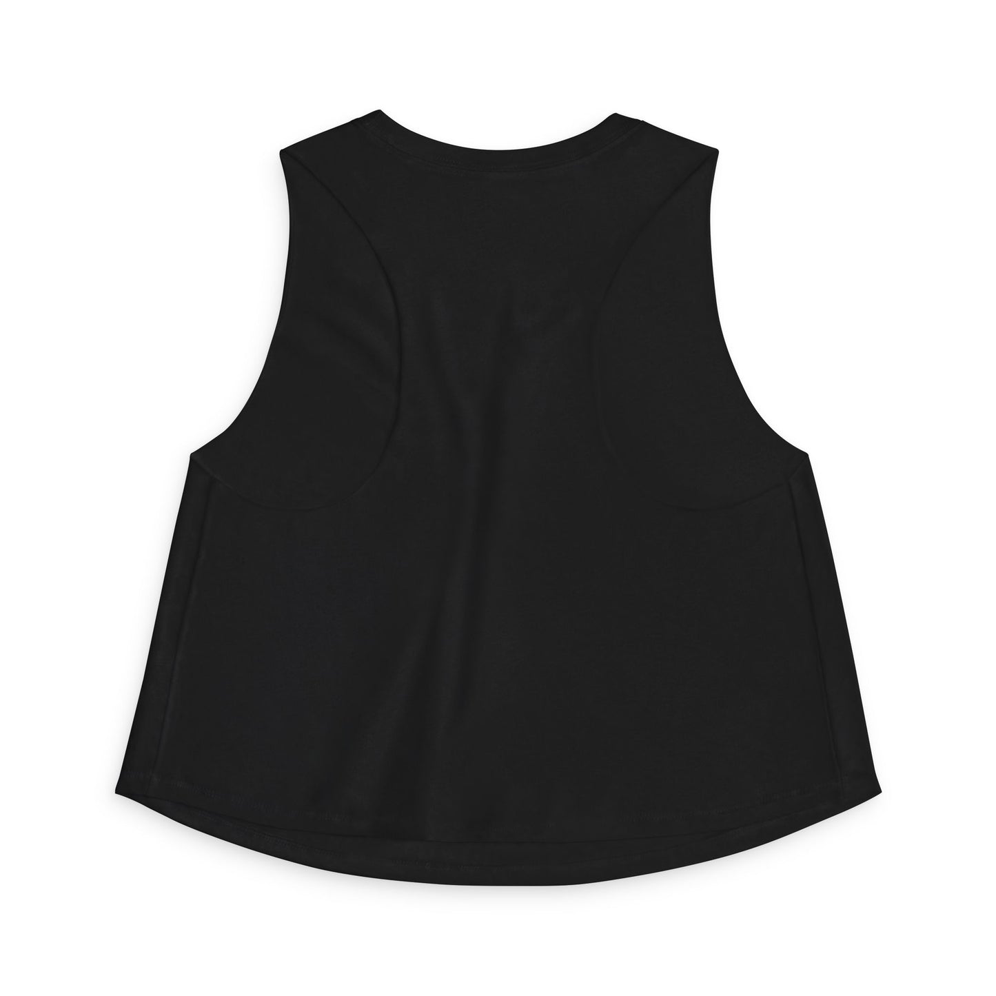 Crop Top — Minimal Neon Green Logo Women's Muscle Tank