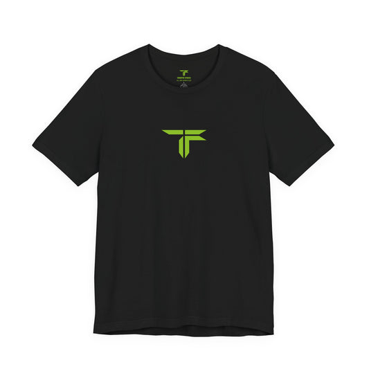 Minimal Trooper Green Logo T‑Shirt — Small Chest Emblem Tee