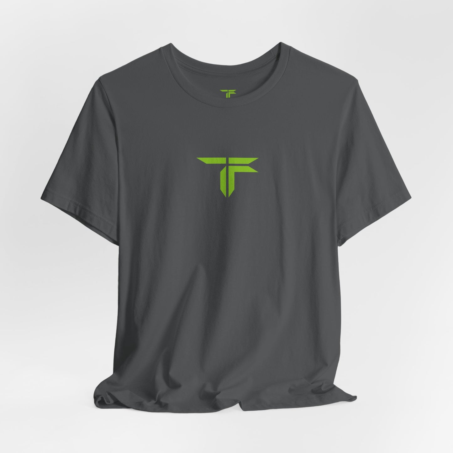 Minimal Trooper Green Logo T‑Shirt — Small Chest Emblem Tee