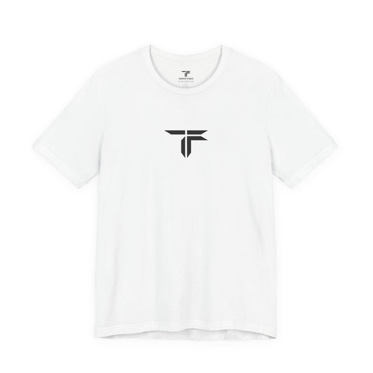 All We Know Is Go- Trooper Black Logo T‑Shirt — Small Chest Emblem Tee
