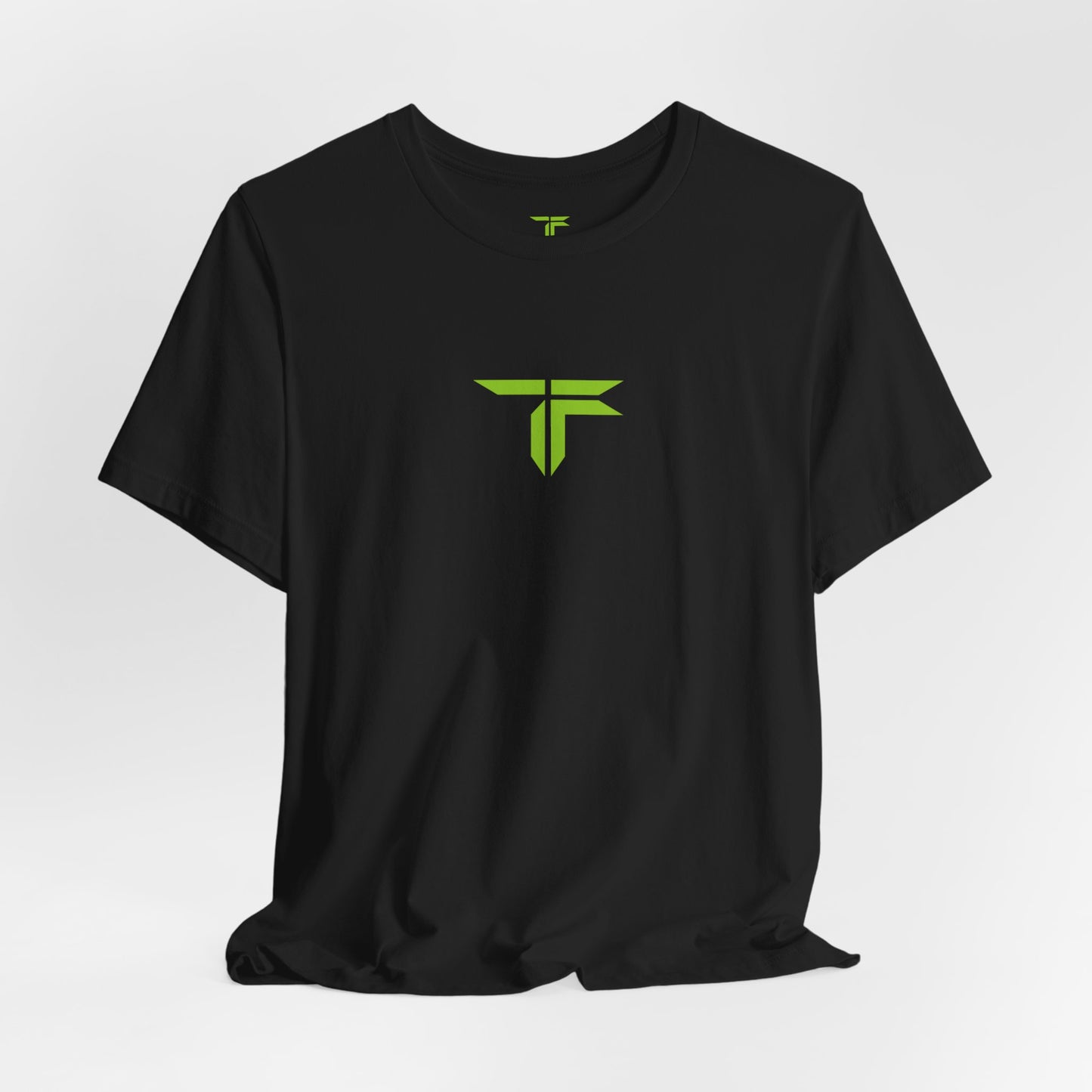 Minimal Trooper Green Logo T‑Shirt — Small Chest Emblem Tee