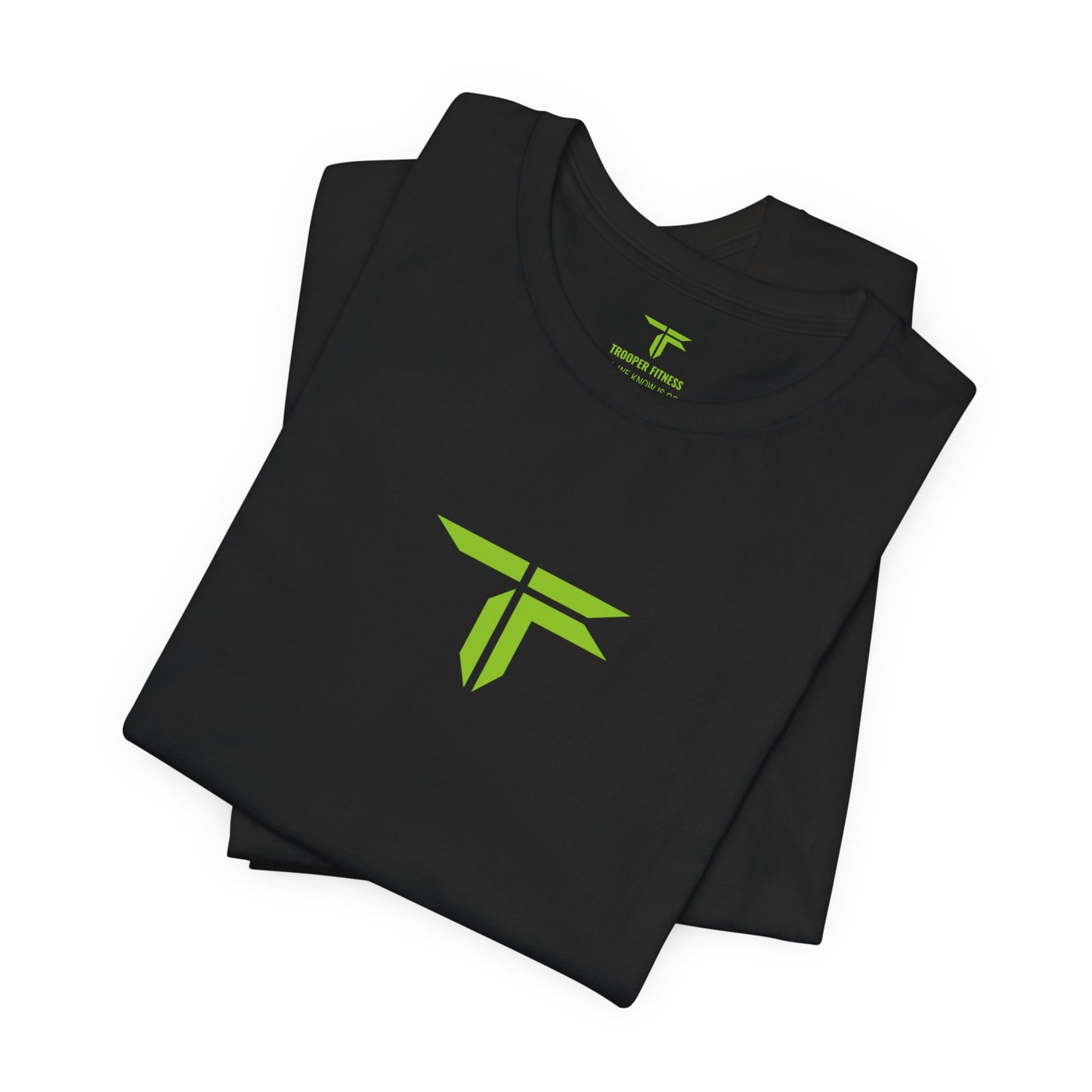 Minimal Trooper Green Logo T‑Shirt — Small Chest Emblem Tee